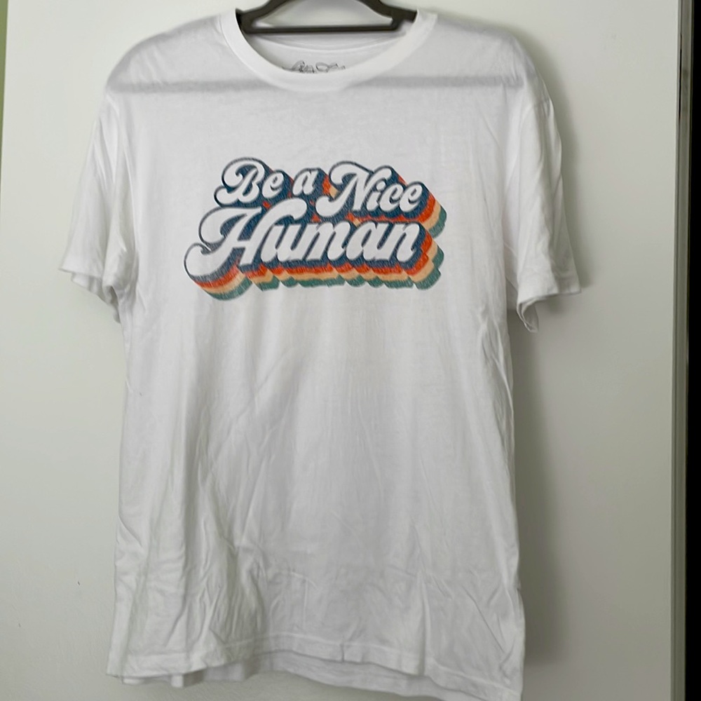 Be a Nice Human t shirt.